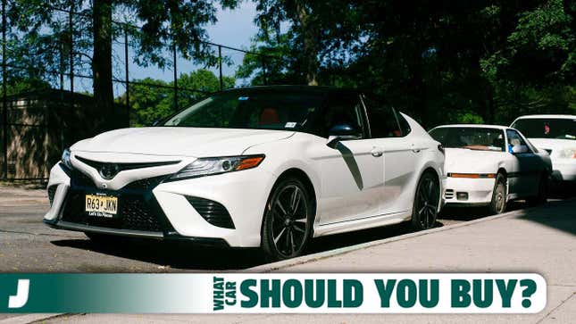 White Toyota Camry XSE